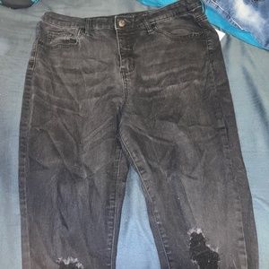 Black ripped jeans